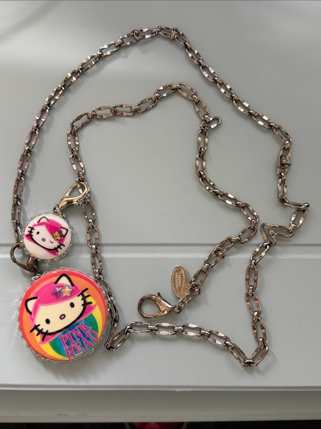 Hello Kitty Pink Rainbow Pendant Necklace